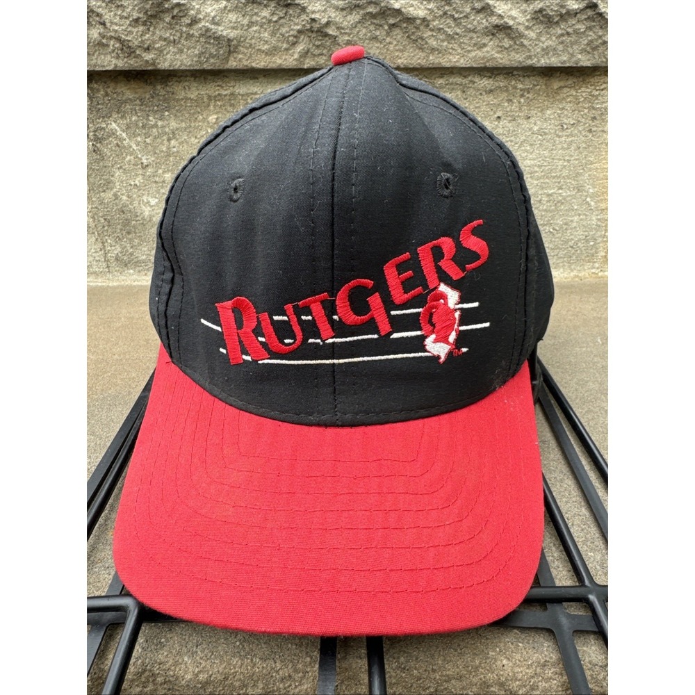 Vintage Rutgers Hat Cap Trucker Snap back Rage Of The Pros Taiwan Embroidered‎